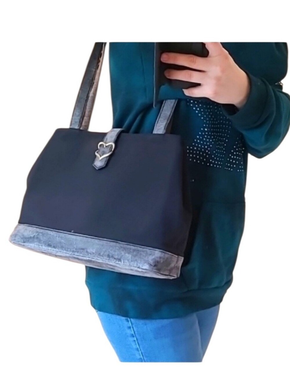 Authentic YSL Heart Buckle Tote Shoulder bag
